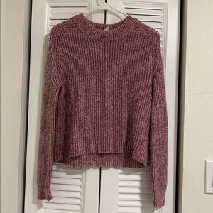 Hippie Rose Textured Knit Sweater in Burgundy